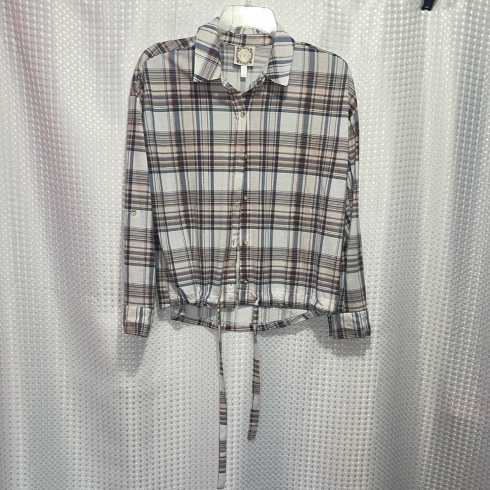 Truself Top Women's Size S Plaided Multicolor